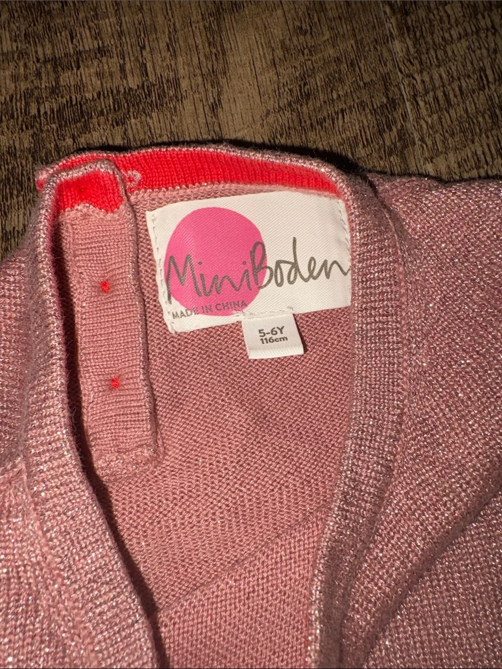 Mini Boden shimmery pink
